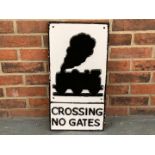 Railway Crossing No Gates Cast Iron Sign