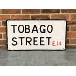 Tobago Street E.14 Street Sign