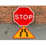 Two Road Warning Signs