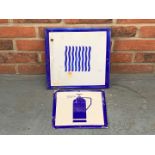 Two Enamel Warning Sign