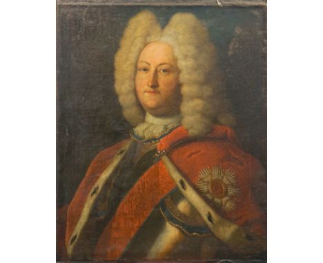 Porträt eines Hochadeligen aus Schloß BergheimÖl auf Leinwand, rückseitiger Aufkleber "Josias Graf zu Waldeck u. Pyrmont  #20