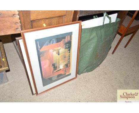A Glyndebourne 1978 poster print; various other prints - some unframed