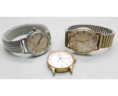 Two Rotary wristwatches and a Montine wristwatch 
