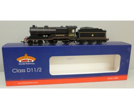 A Bachmann Branch-Line 31-135 Class D11 62690 The Lady of The Lake BR black early emblem locomotive, boxed 