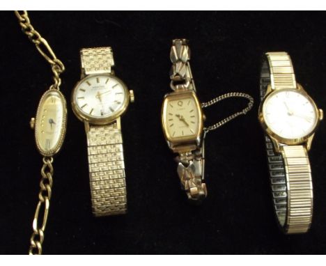 Rotary, Timex, Montine and one other ladies wristwatch
