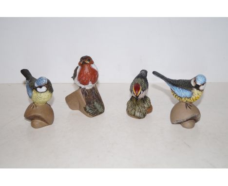 4 Poole ceramic birds