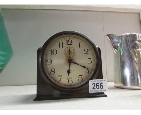 A bakelite Veglia mantel clock