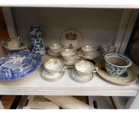 A mixed lot of china including Spode bowl, Toyal Bonn Toitio vase, tea ware, Silver Jubilee ware etc