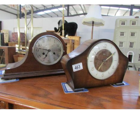 A Smith's mantel clock and one other