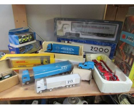 A collection of die cast including Corgi Simon Snorkel fire engine