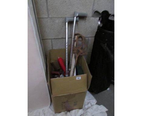 A box of tools etc