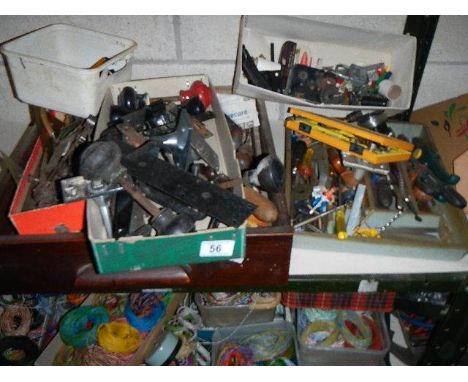 A shelf of assorted tools