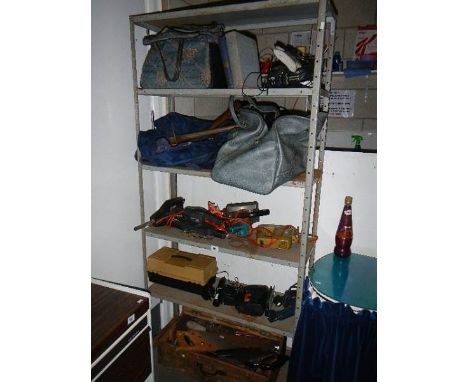 5 shelves of assorted tools etc