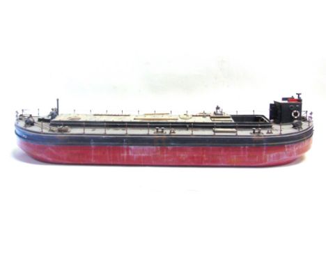 A MODEL OF EX M.O.D. LIGHTER '153'  of principally plastic construction, the cargo bay cover removable for access to the hull