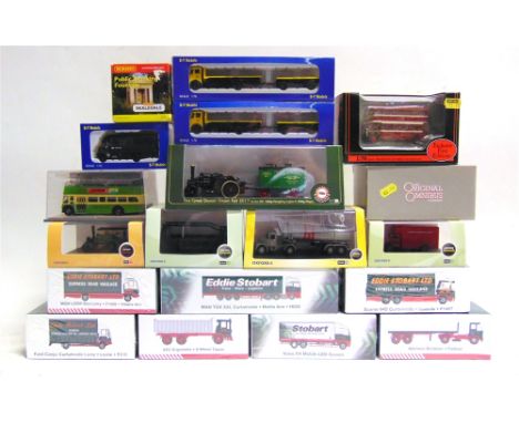 EIGHTEEN ASSORTED 1/76 SCALE DIECAST &amp; OTHER MODEL VEHICLES  by Atlas Editions (7, all Eddie Stobart); Oxford Diecast (5)