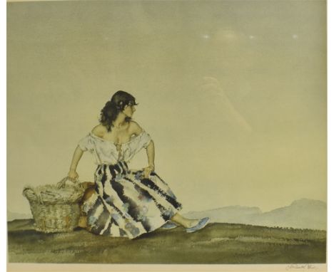 SIR WILLIAM RUSSELL FLINT, R.A., R.O.I. (SCOTTISH, 1880-1969)  'Griselda',  colour print, published by The Medici Society, 19