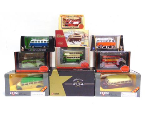 TEN ASSORTED DIECAST MODEL VEHICLES  by Corgi Classics (4); Exclusive First Editions (3); and others, each mint or near mint 