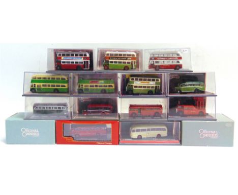 FIFTEEN 1/76 SCALE CORGI ORIGINAL OMNIBUS COMPANY DIECAST MODEL BUSES including those of Southdown and London Transport inter