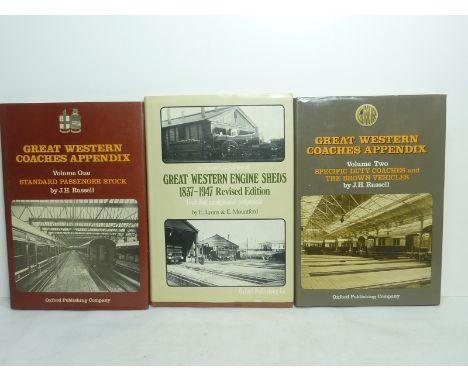 Great Western Railway.  3 quarto vols. in d.w's re. coaches & engine sheds. 