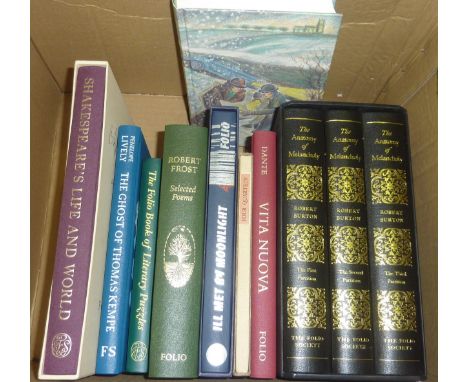 Folio Society.  11 various vols., some in slip cases.