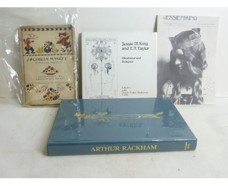 RACKHAM ARTHUR (Illus).  Goblin Market. 37pp. llus. & decs. Orig. chipped dec. paper wrappers. 1939; also Riall, A New Biblio