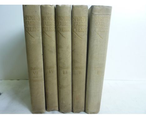 CRANE WALTER (Illus).  Spenser's Faerie Queene. Vols. 1; 2; 3; 4 & 6 (of 6). Ltd. ed. 1000, ed. by T. J. Wise. Wood eng. plat