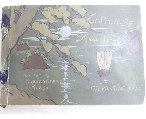 PONTING H. G.  Japanese Studies. Illus. by K. Ogawa. Oblong quarto. Orig. pict. brds., some internal mkg. & light browning. Y