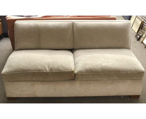 A contemporary double sofa bed. With grey corduroy upholstery, sofa measures, H83cm x W185cm x D100cm