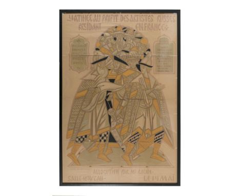 Dmitri Semenovich Stellestski (1875 - 1947)'Matinée au Profit des Artistes Russes Residant en France, President d'honneur Mon