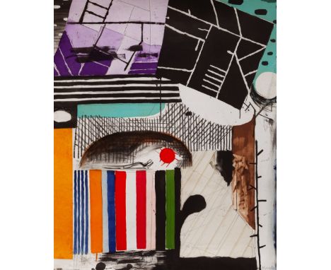 ABRAHAM LACALLE (Almería, 1962)."Composition".Silkscreen on paper, copy 11/35.Signed and justified in pencil.It presents dama