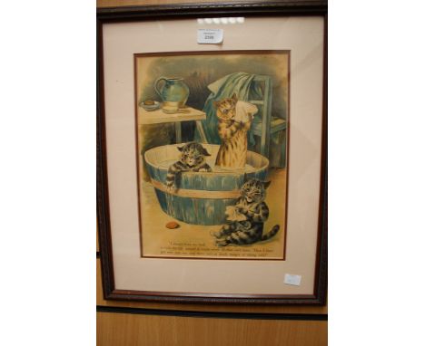 A framed Louis Wain print