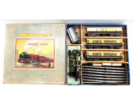 Hornby: A boxed Hornby O gauge 'E220 Special Electric Passenger TS2428 Set' complete with 'County of Bedford 3821' 4-4-0 loco