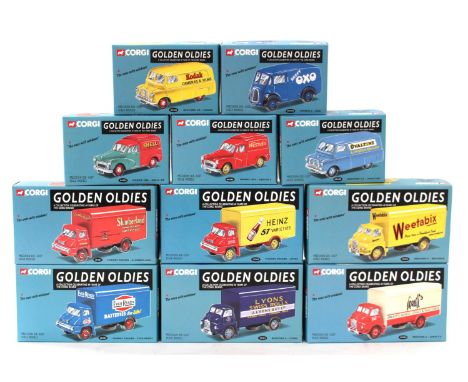 Corgi: A collection of eleven Corgi 'Golden Oldies' boxed vehicles to comprise: '30302' Ever Ready, '19301' Lyons, '19302' We