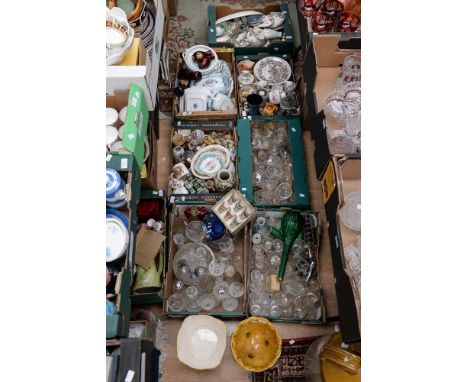 A collection of glassware including Venetian glass, Georgian, etc; together with a collection of ceramics, including Royal Cr