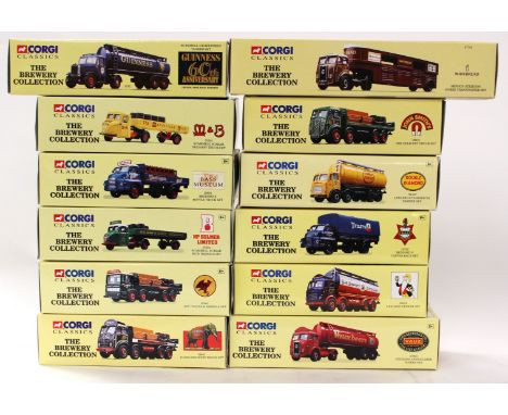 Corgi: A collection of twelve Corgi 'Brewery Collection' boxed vehicles to comprise: '20901' AEC Chains & Barrels Set, '15201