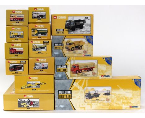 Corgi: A collection of fourteen Corgi 'Building Britain' boxed vehicles to comprise: '31008' Wimpey Bedford S Low Loader, '17