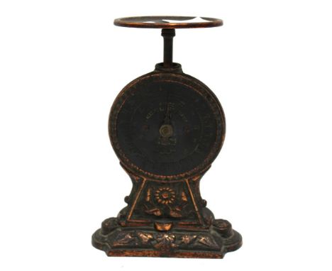 A Victorian cast postage weighing scales 
