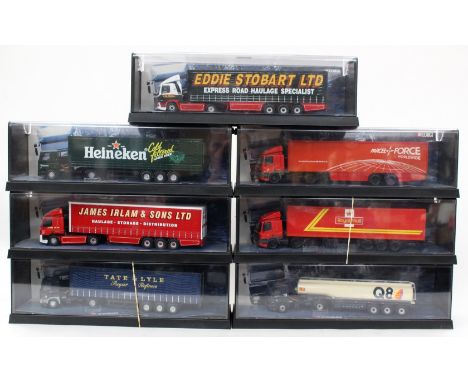 Corgi: A collection of seven Corgi 'Modern Trucks' boxed vehicles to comprise: '75301' Leyland-DAF Tanker "Q8", '75502' Leyla