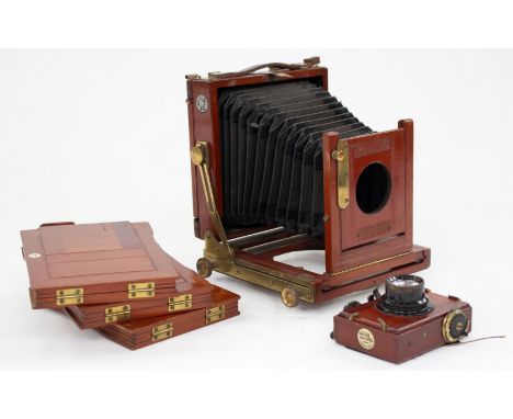 Thornton-Pickard: A Thornton-Pickard fold-up camera together with a Wollensak Vinco-Anastigmat F6.3 No. 65067 lense and three