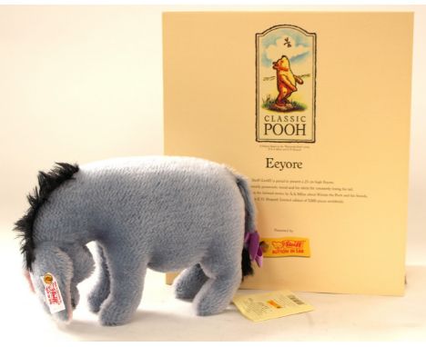 Steiff: A Steiff 'Eeyore' Teddy Bear, 2001, limited edition 1503/5000, grey mohair, white tag to ear, bear in excellent condi