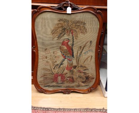 A 19th Century framed tapestry, a study of a Parrot 
