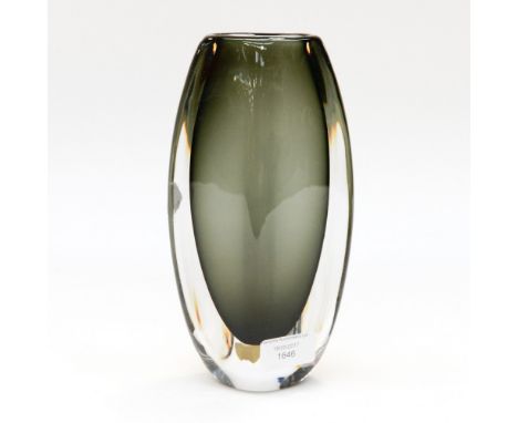 An Orrefors glass vase - signed to base 