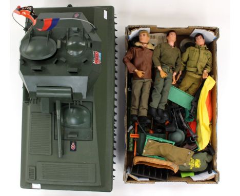 Action-Man: A collection of Action-Man figures and models to comprise: a boxed Cherilea Military Jeep with Supply Trailer, a 