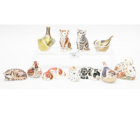 Eleven Crown Derby paperweights, all first quality, no boxes
