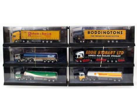 Corgi: A collection of six Corgi 'Modern Trucks' boxed vehicles to comprise: '75103' ERF Tanker "BP", '75101' ERF Tanker "Gul