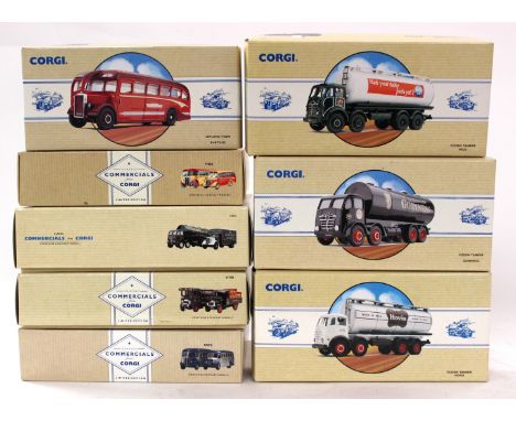 Corgi: A collection of eight Corgi 'Commercials' boxed vehicles to comprise: '97755' AEC Cabover & Thornycroft Beer Truck Set