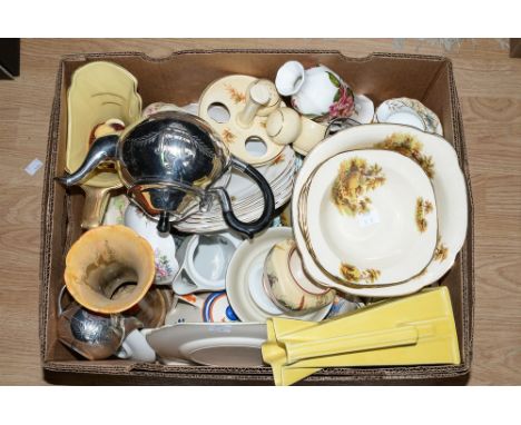 A collection of ceramics, Art Deco and 1940s, Beswick figure, teaware, etc 