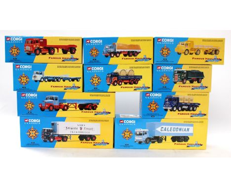 Corgi: A collection of ten Corgi 'Famous Hauliers Around Britain' boxed vehicles to comprise: '13901' Foden S21 Mickey Mouse 