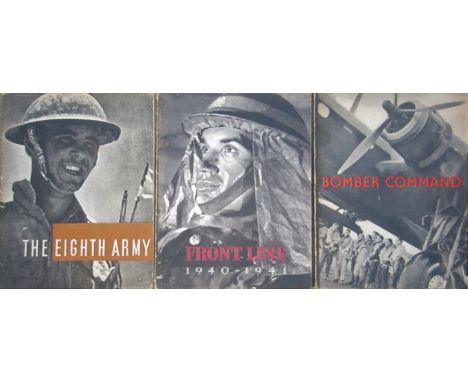 All published by HMSO
&nbsp;
The Eight Army, 106 pages, published 1944.
Front Line, 162 pages, published 1942.
Bomber Command
