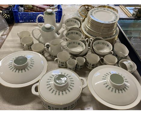 A large comprehensive Royal Doulton dinner service 'Tapestry' approx 50 pieces, shipping unavailable
